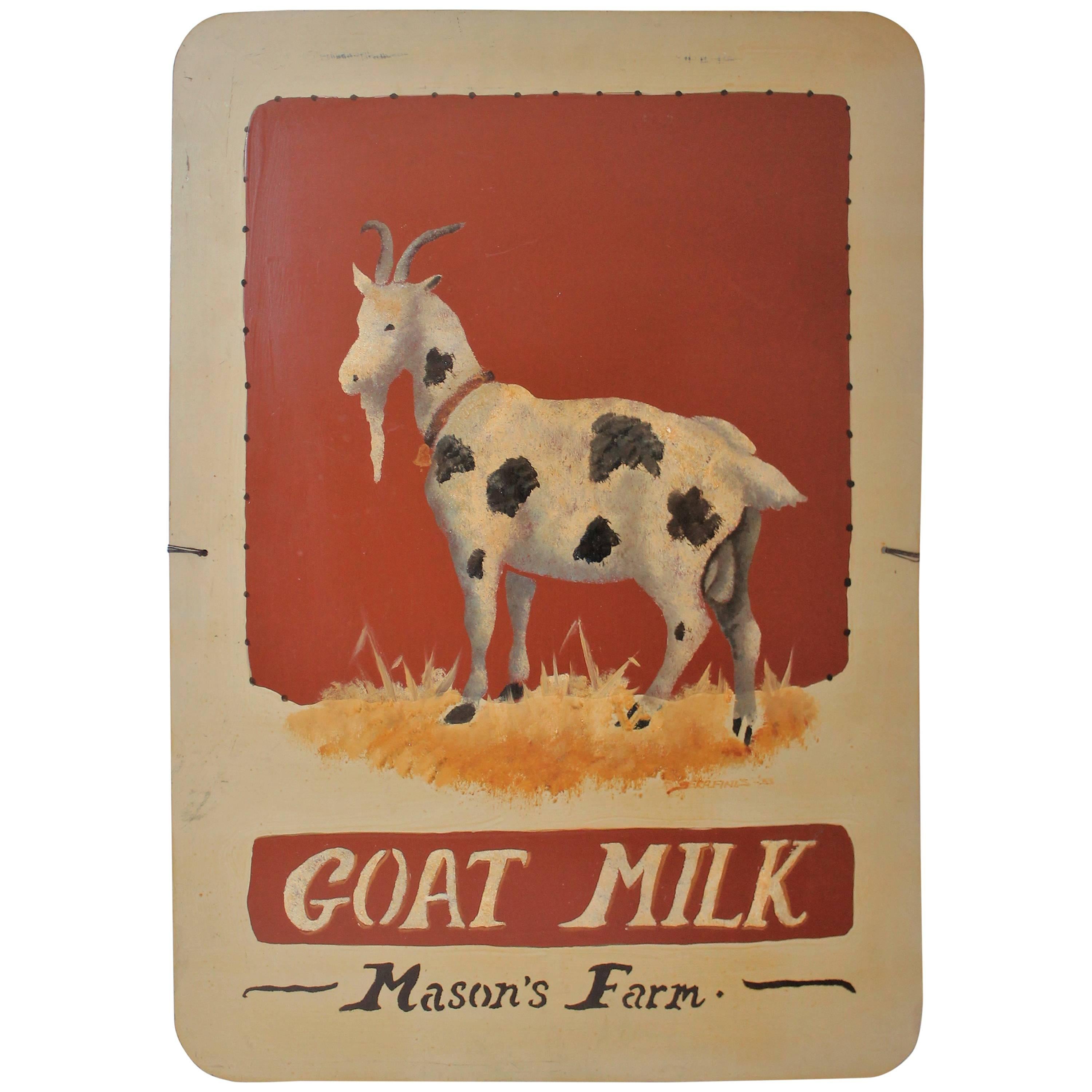 Masons Farm Sign, Goats Milk