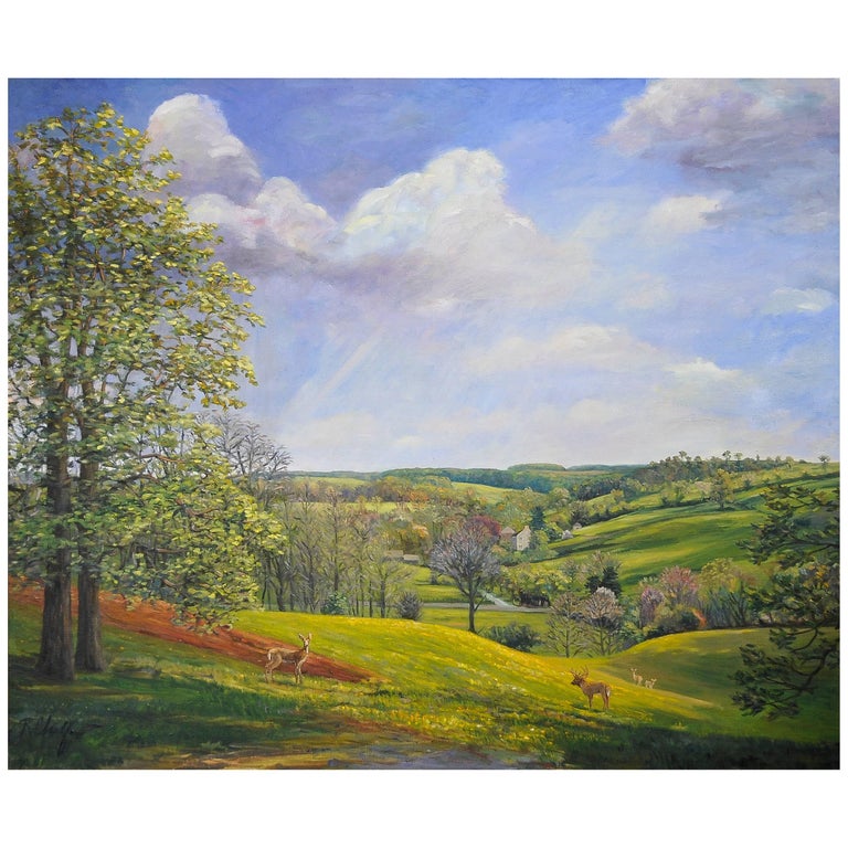 "Green Valley" Painting by Richard Chalfant For Sale