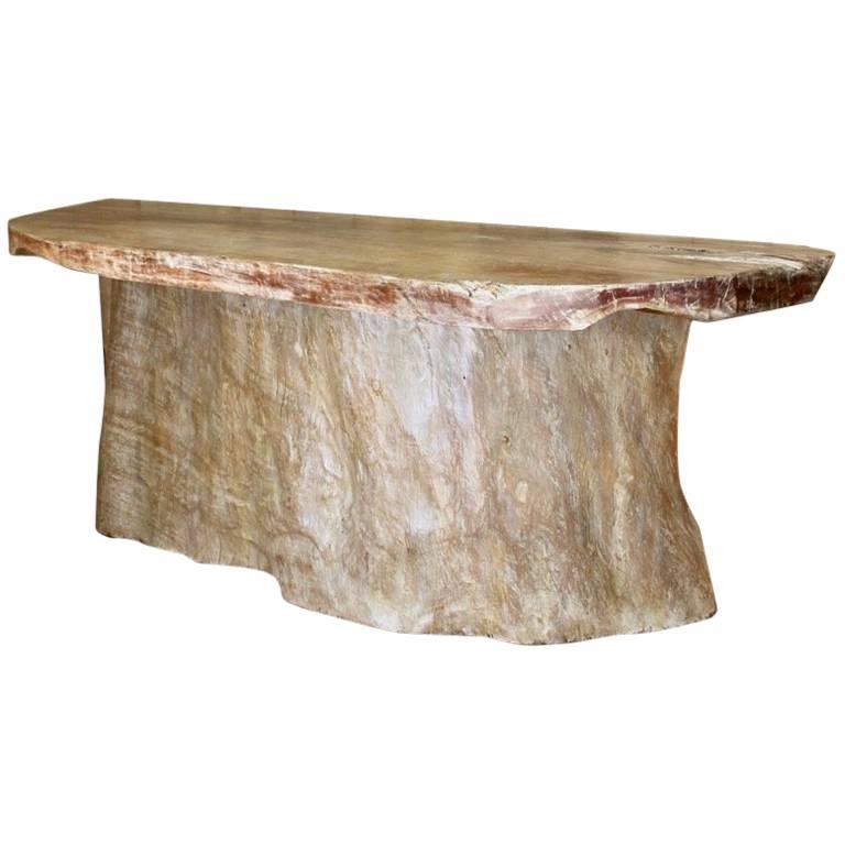 Very Large Tree Trunk Console Table or Bar at 1stDibs tree trunk bar