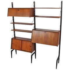 Teak Modular Wall Unit by Louis Van Teeffelen for Wébé, 1950s, Dutch Midcentury