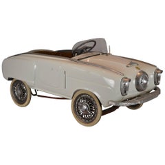 Vintage 1960s Italian Metal Pedal Car by Giordani, Bullet Nose, Type Grand Prix 503