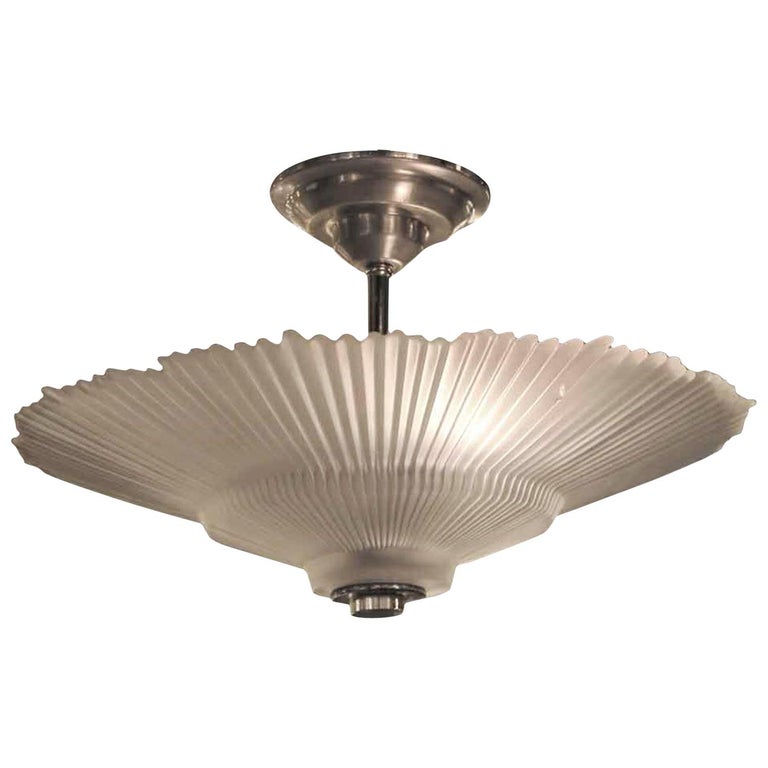 1950 Waldorf Astoria Art Deco Starlight Semi Flush Mount