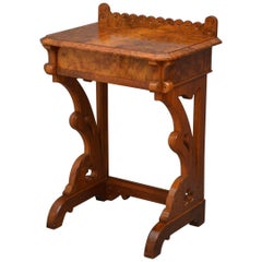 Stylish Gothic Revival Burr Walnut Console Table