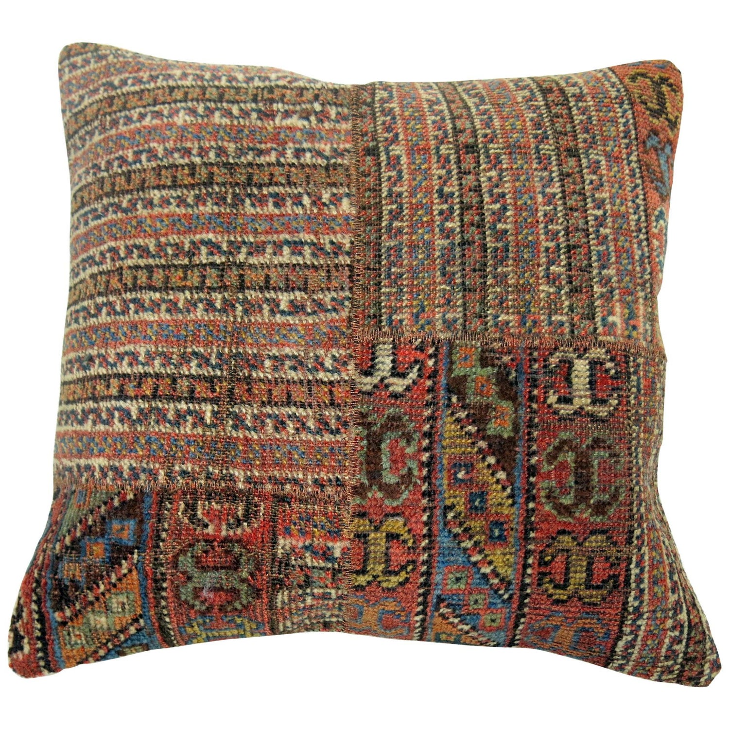 Tabriz Patchwork Rug Pillow For Sale At 1stdibs