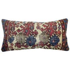 Shabby Chic Persian Floral Antique Rug Bolster Pillow