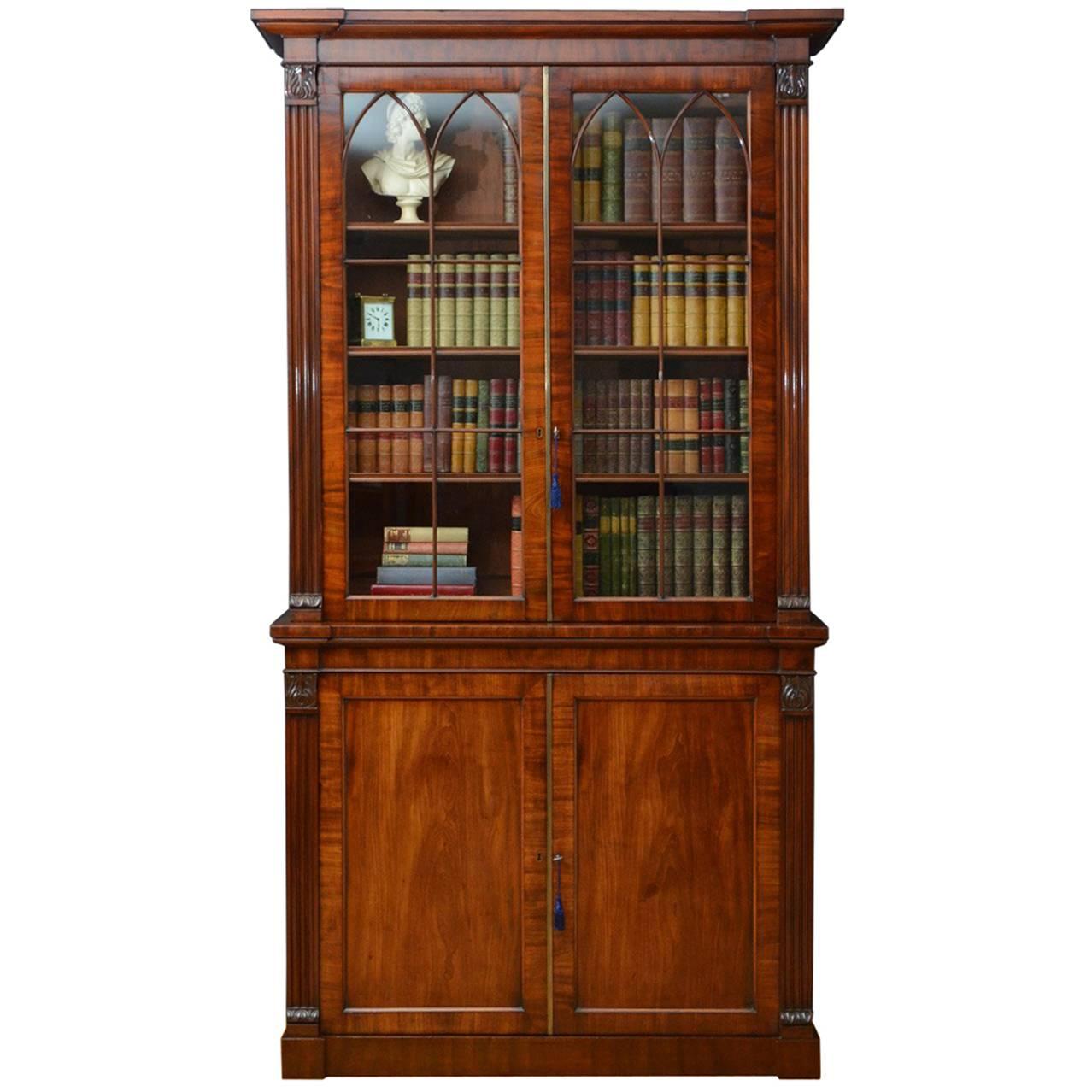 Fine Quality William IV Mahogany Bookcase