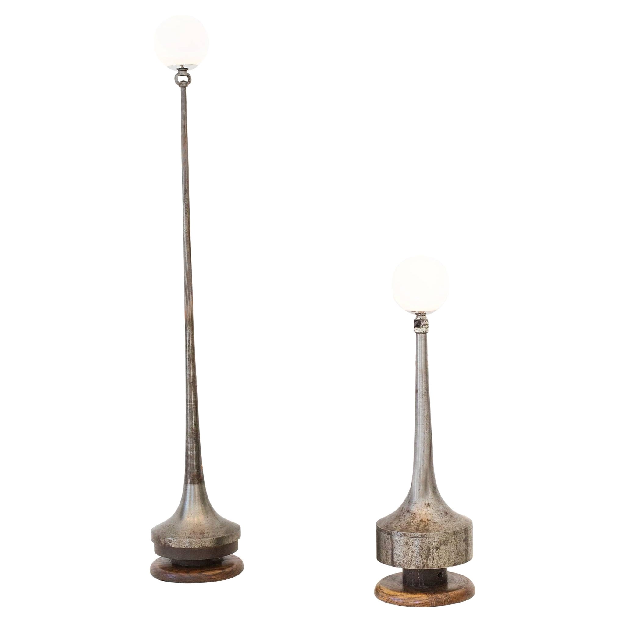 Contemporary Metal Table Lamps Musical Molds Ted Harris  For Sale