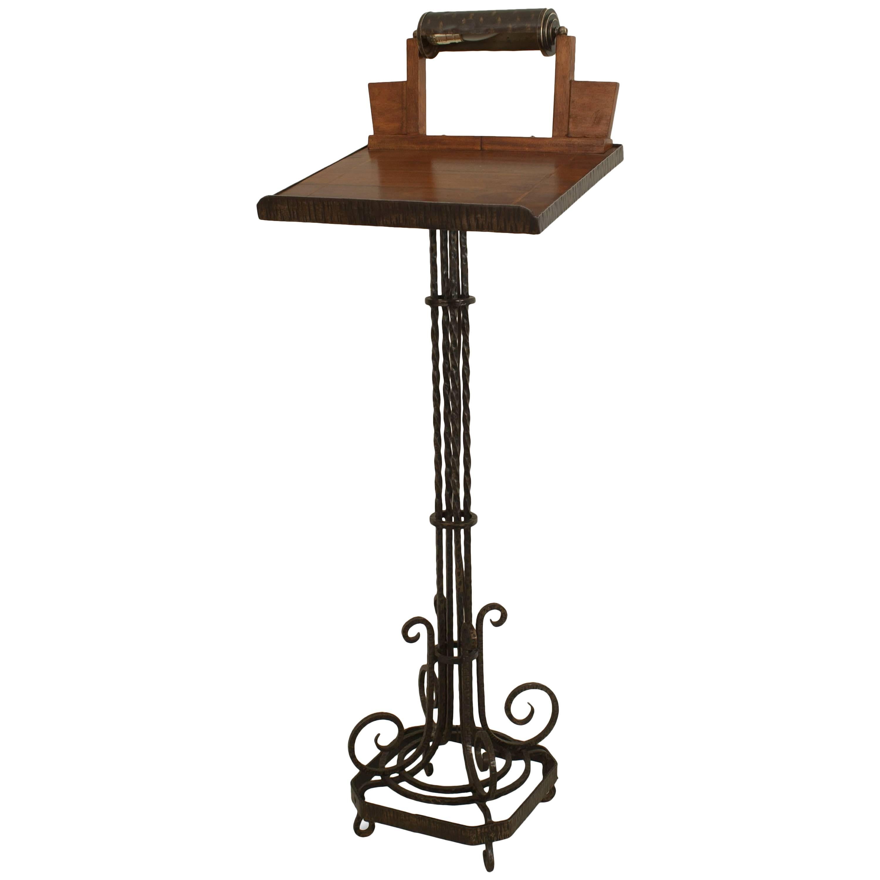 French Art Deco Wrought Iron Lectern