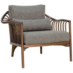Flow Brazilian Contemporary Wood Armchair by Lattoog
