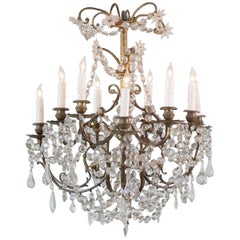 20th Century Antique Chandelier with Glass Beading