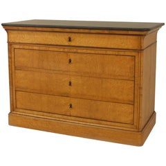 Antique French Charles X Maple Chest