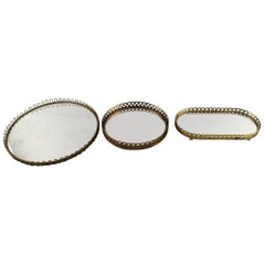 Josef Frank for Swedish Tenn, Three Table Plateau in Brass