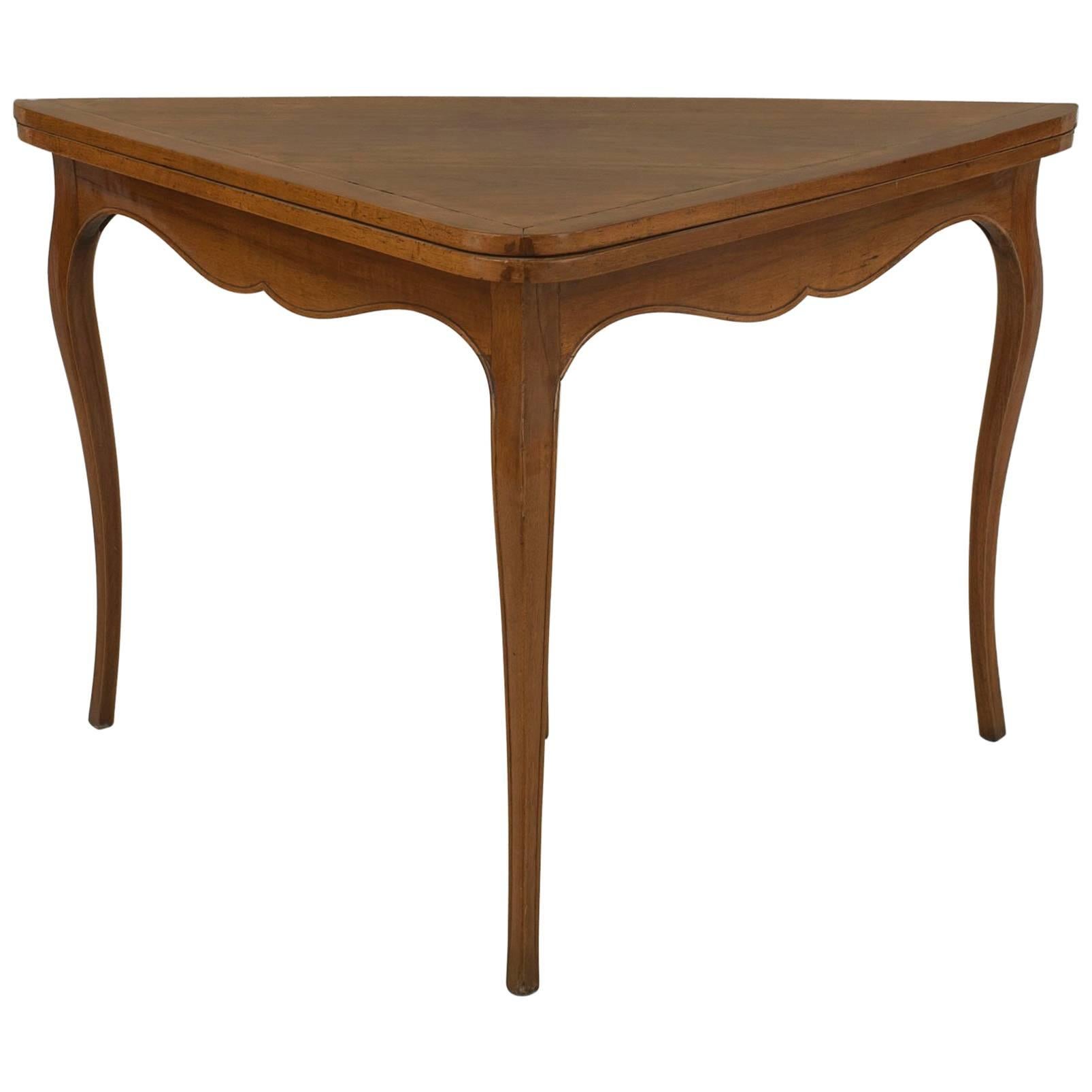 French Provincial Lous XV Style Fruitwood Game Table