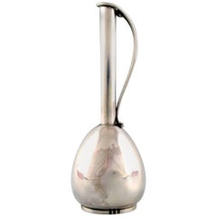 Petit vase orchidée moderniste en argent sterling Hermann C.