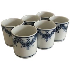 Royal Copenhagen Small Cups with Unique Decoration, Jeanne Grut, Set of Six Cups