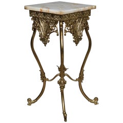 Antique French Louis XV Style Bronze and Onyx Plant Stand, circa 1890