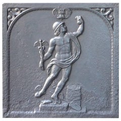 Französischer „Mercury“-Kaminschirm/Rückenplash aus dem 19. Jahrhundert