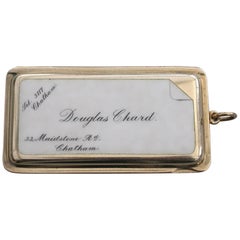 Antique George V 9 Carat Gold and Enamel Calling Card Case 'Kent Interest', circa 1928
