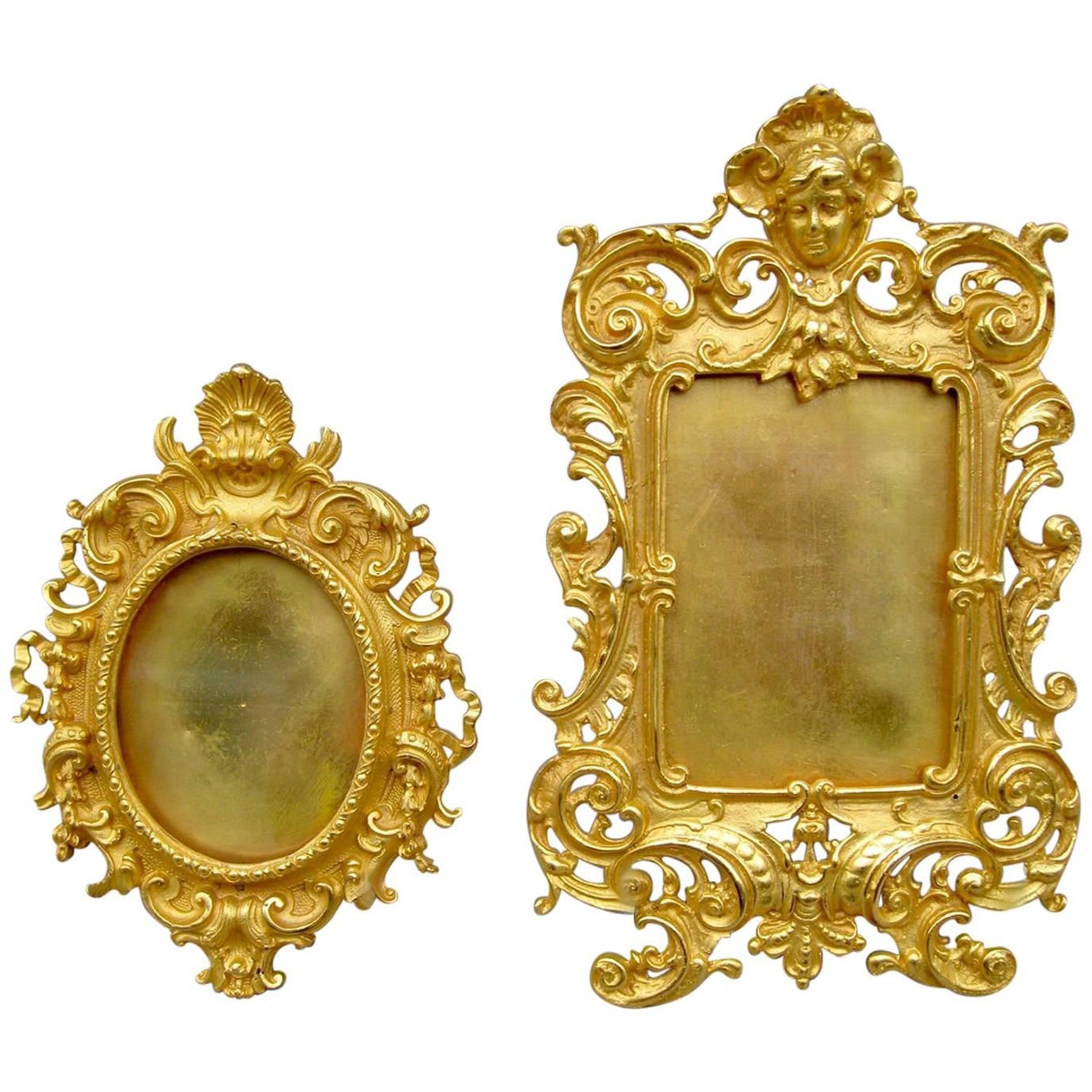 Set Of Two Louis Xv Style Gilt Bronze Photo Frames Late 19th Set Of Two Louis Xv Style Gilt Bronze Photo Frames Late 19th Century For At 1stdibs