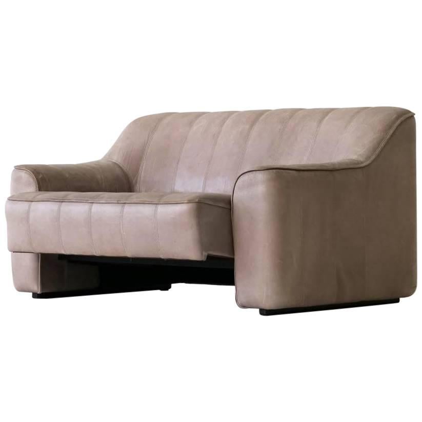 Two-Seat Ds 44 Sofa by De Sede Neck Leather Extendable Seat