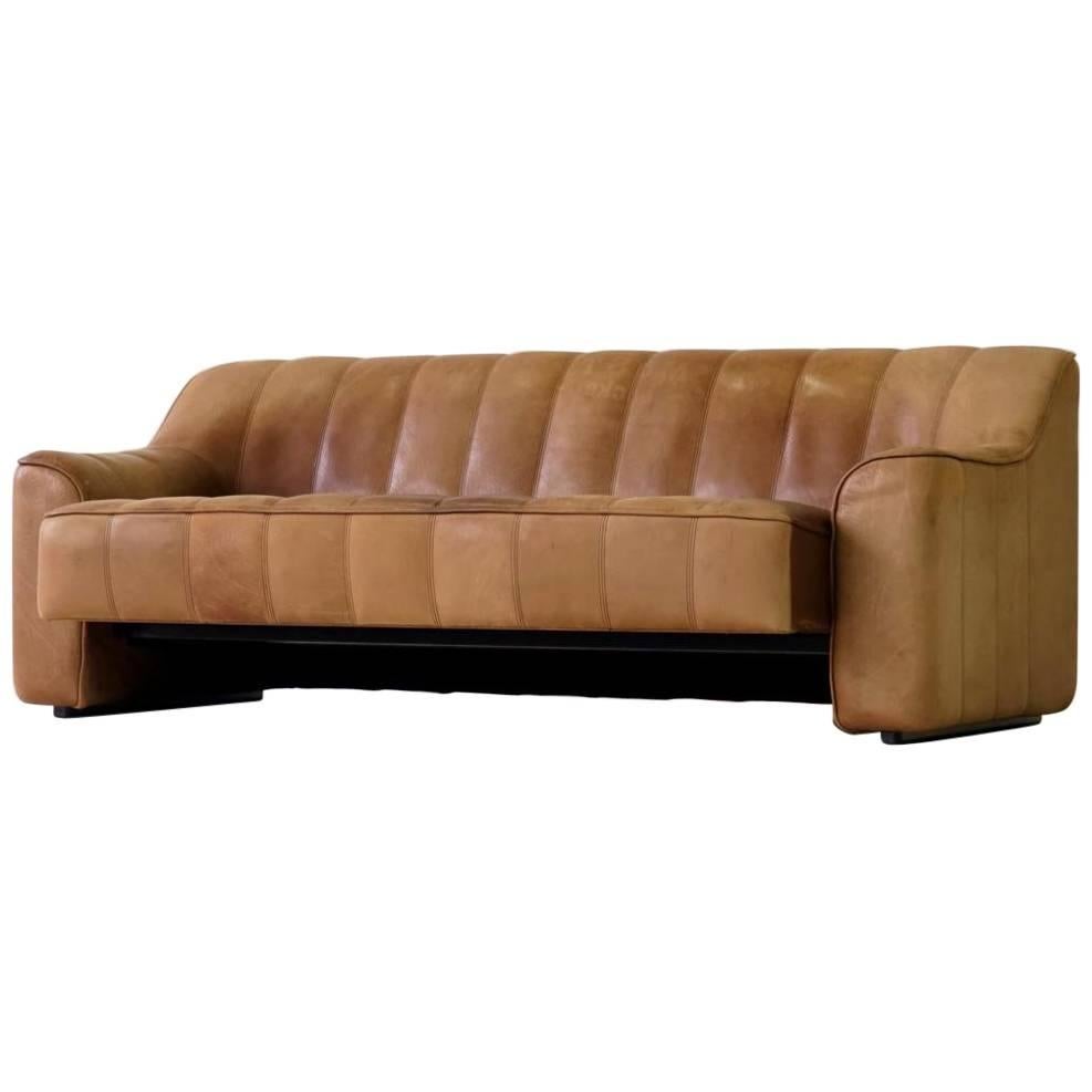 Three-Seat DS 44 Sofa by De Sede Neck Leather Extendable Seat