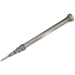 Early Victorian Fully Hallmarked Silver Sliding Propelling Pencil, circa 1840