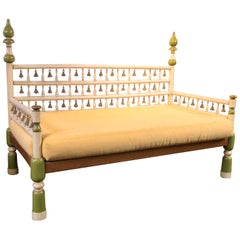 Tony Duquette style Anglo Indian Bench with Bells