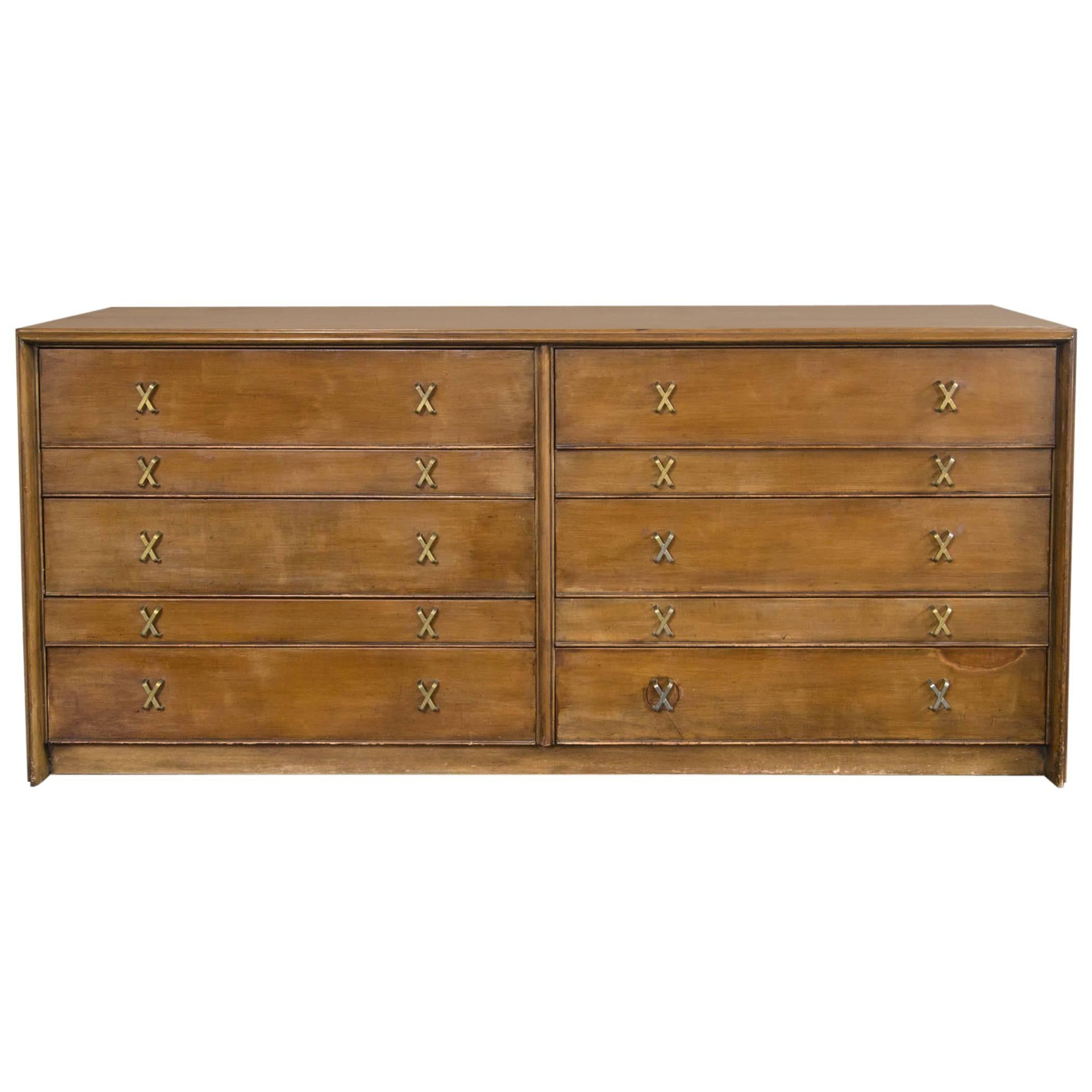 Paul Frankl Double Low Chest, Midcentury