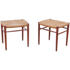 Mid-Century Modern Danish Pair of Stools in Teck Model 316