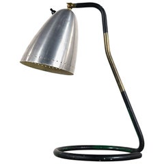 Italian Desk Lamp Green Black Brass