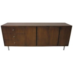 Midcentury Walnut Credenza in the Style of George Nelson