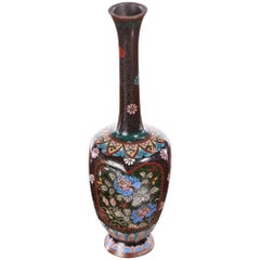 Unusual Antique Miniature Japanese Cloisonne Vase