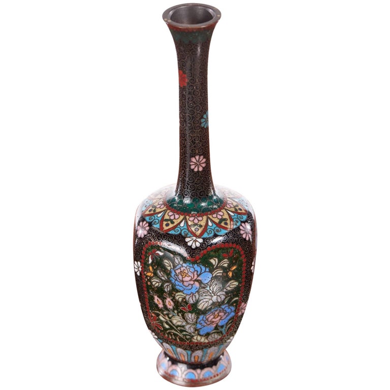 Unusual Antique Miniature Japanese Cloisonne Vase at 1stDibs