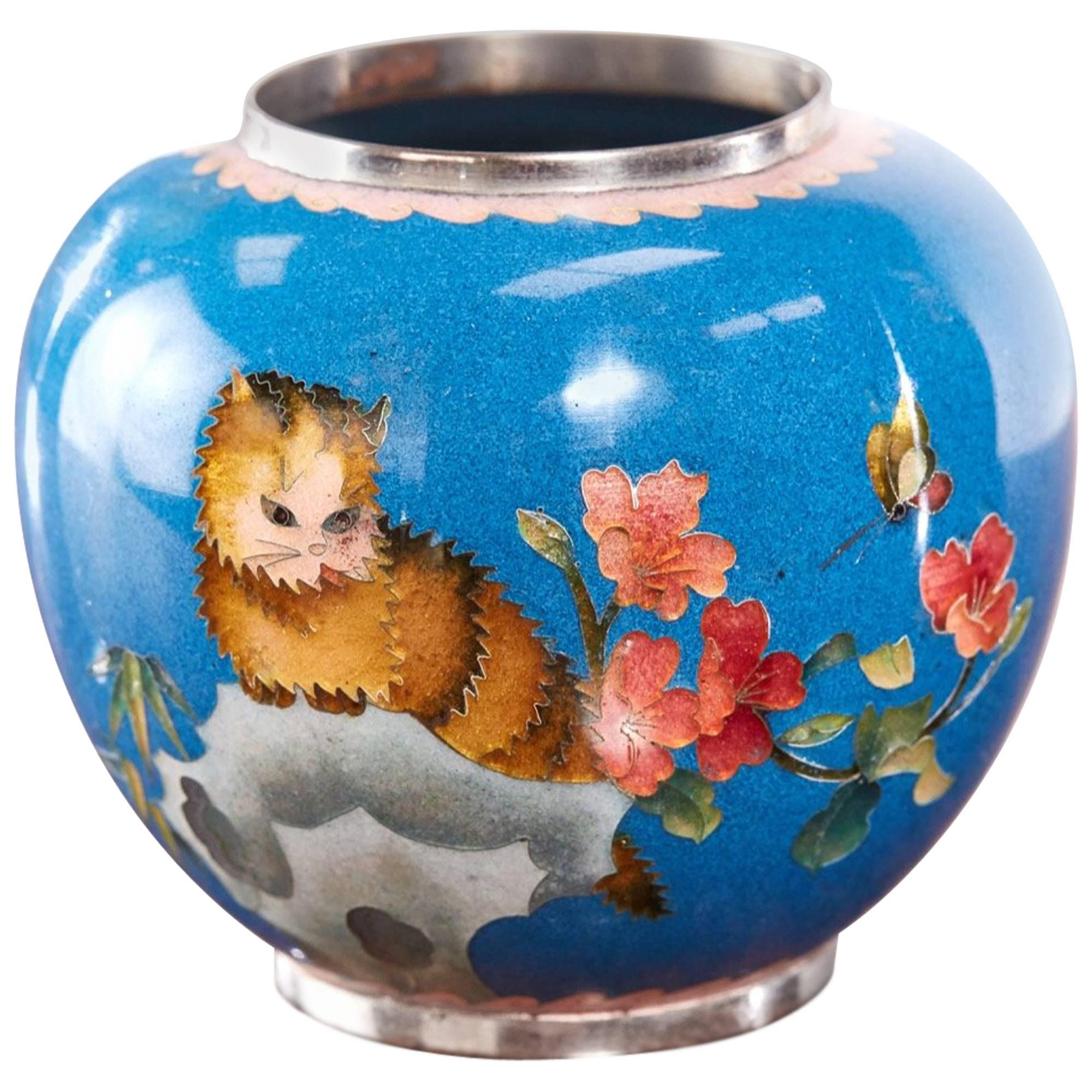 Quality Antique Miniature Japanese Cloisonné Vase