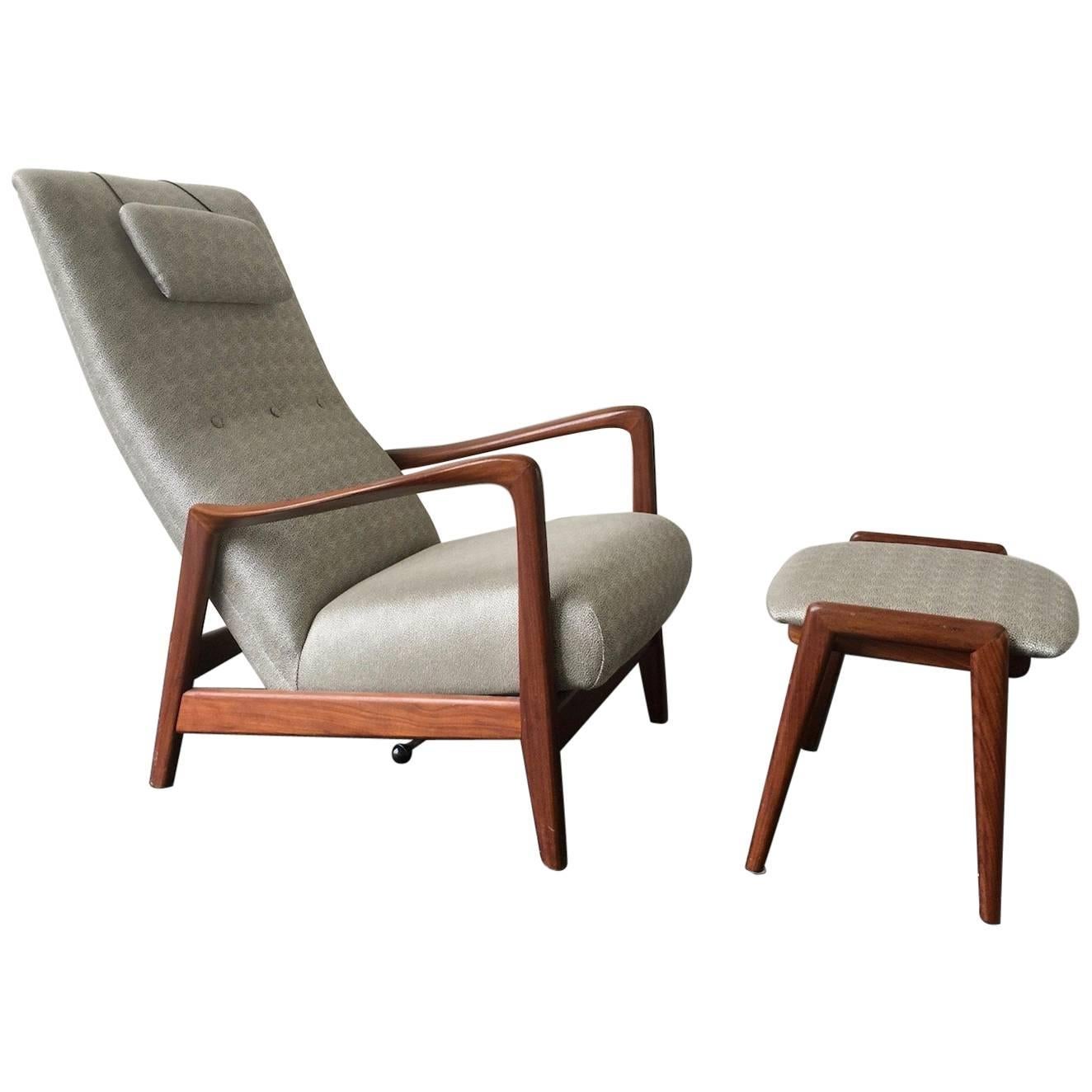 Gio Ponti for Cassina Lounge Chair and Stool No. 829
