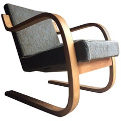 Fabulous Alvar Aalto Model 402 Lounge Chair by Finmar Needs Reupholstery, 1930s