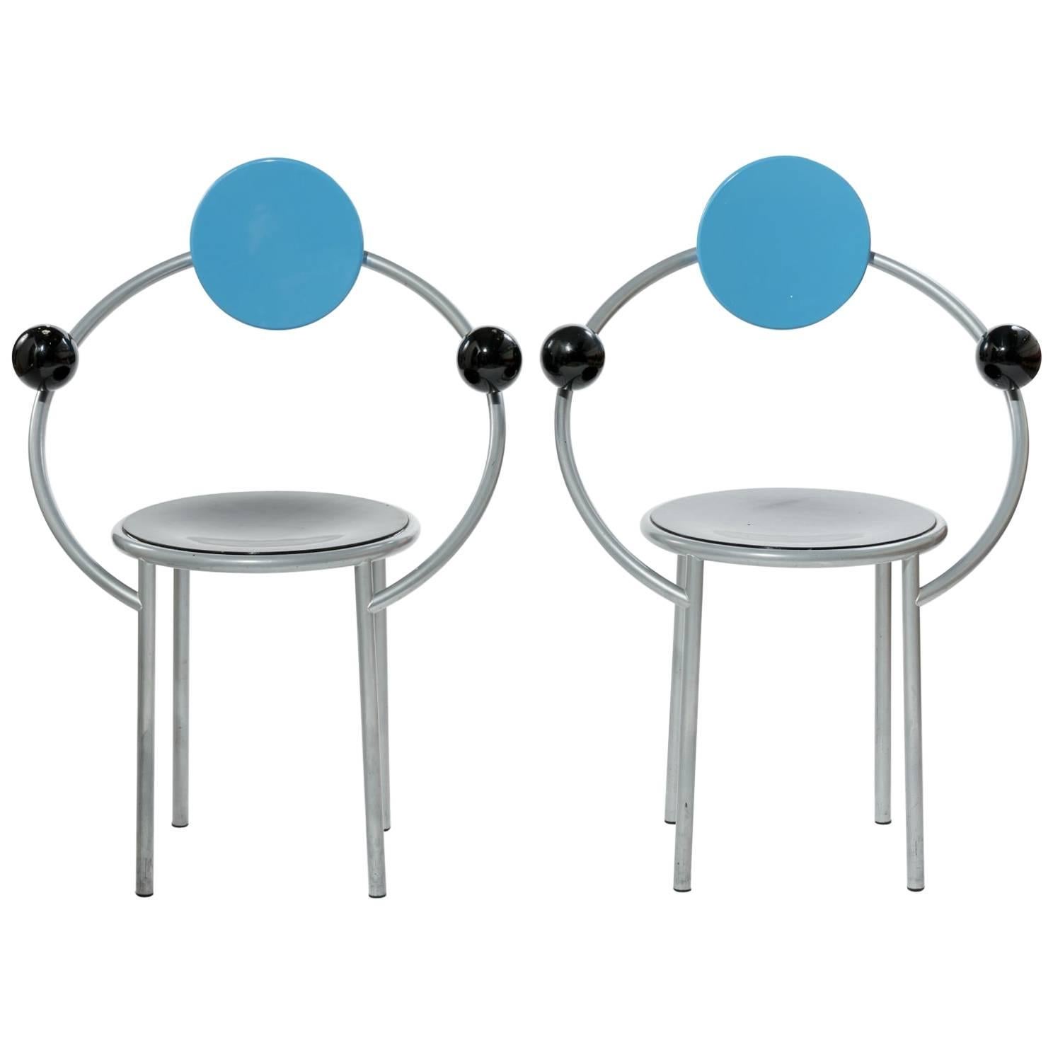 First Chair by Michele De Lucchi for Memphis Milano, Set of Two