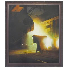 WPA Styled Industrial Steel Mill Painting