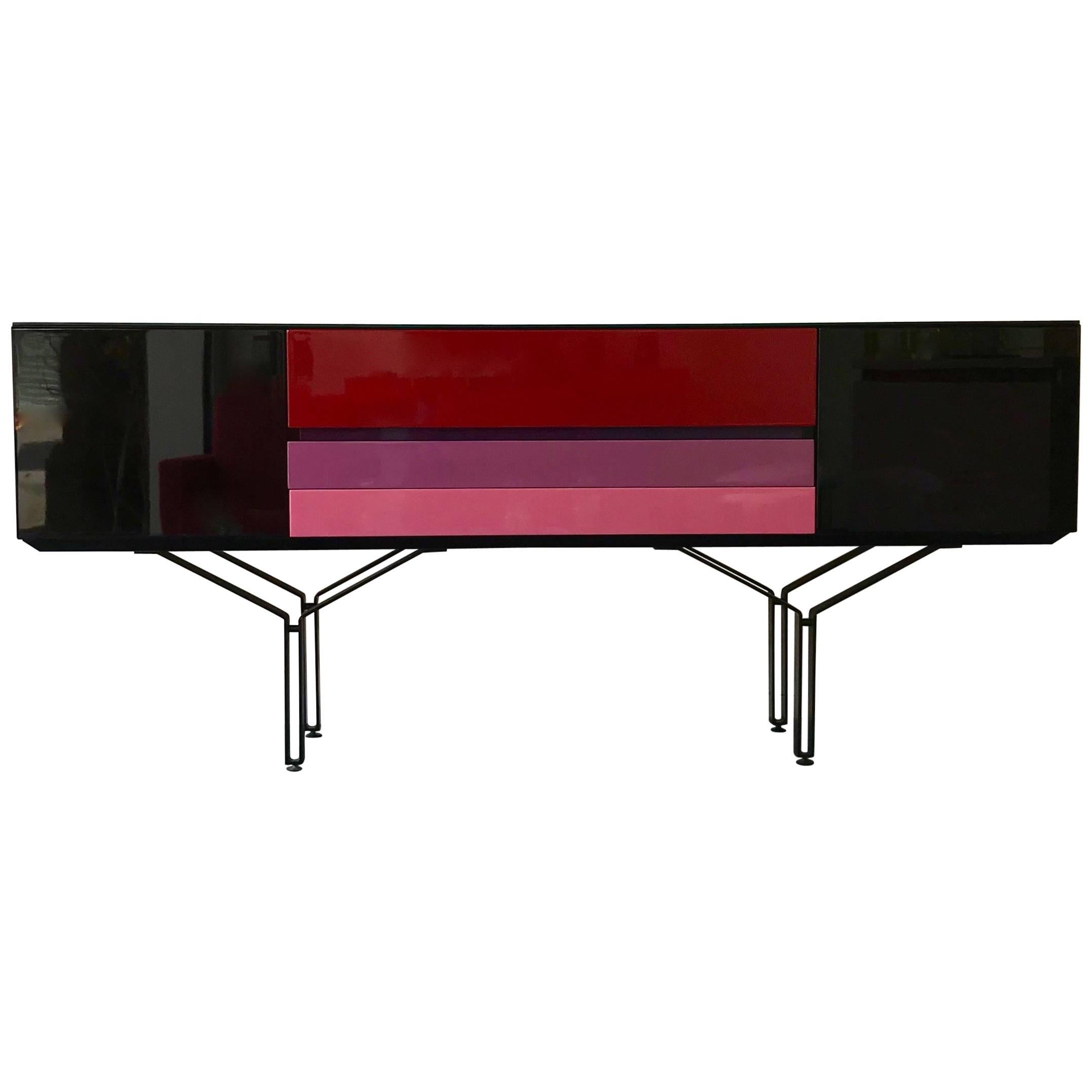Sideboard Console Lacquered, Italy, 1980s
