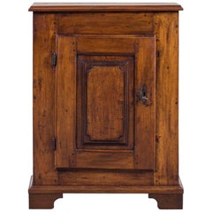 Shallow Antique French Louis XVI Walnut Cabinet, circa 1780