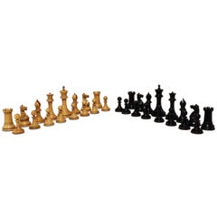 Antikes Jaques Staunton Schachspiel