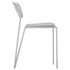 Minimalist Chair in Brazilian Contemporary Style, Gray, by Tiago Curioni