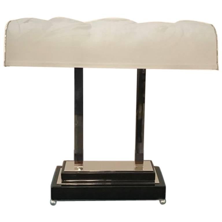 French Art Deco Table Lamp Signed by Sabino