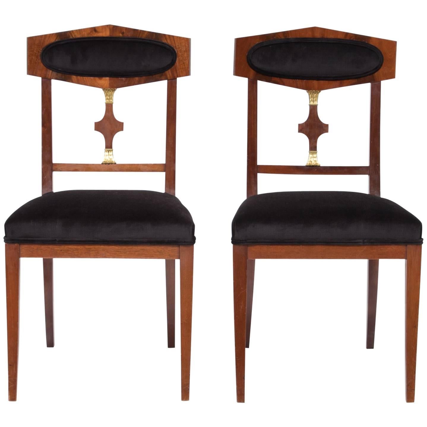 Vintage Swedish Empire Side Chairs