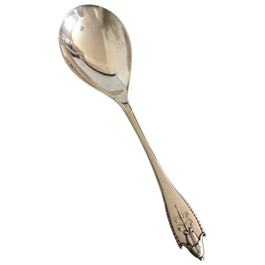 Georg Jensen Akkeleje Sterling Silver Serving Spoon For Sale