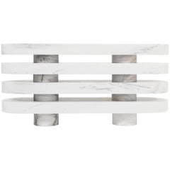 Contemporary Console Thalie in White Estremoz Marble, Limited Edition