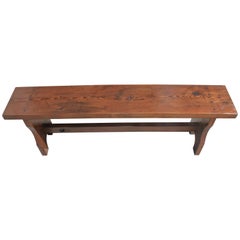 Early 20th Century Pine Plank Bench