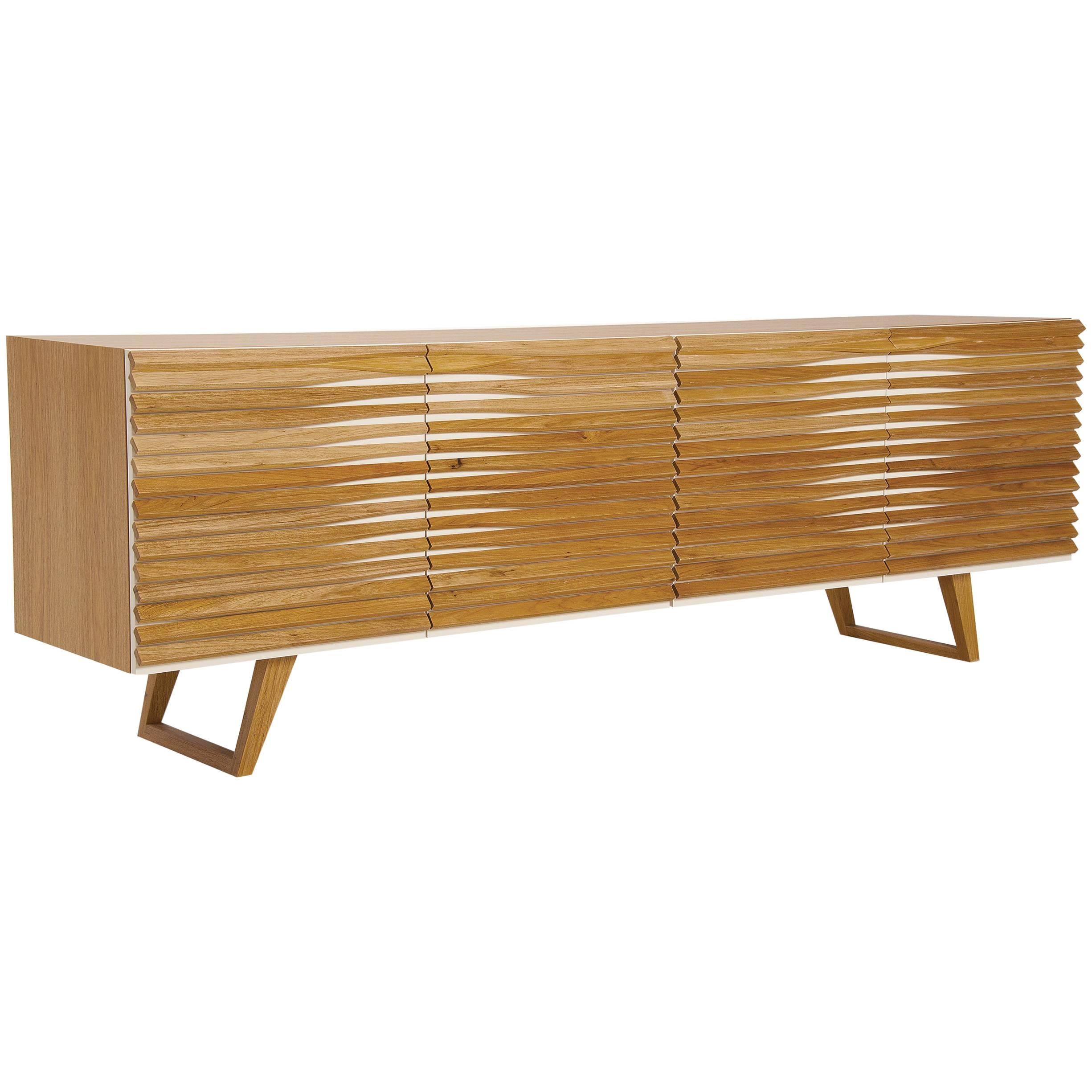 Raia Brazilian Contemporary Wood Sideboard by Lattoog