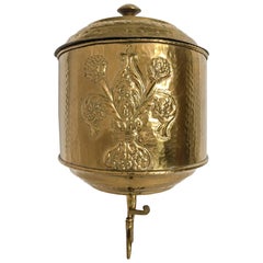 Repousse English Brass Lavabo Wall Fountain