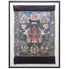 tibetisches Thangka des Amitayus aus dem 19